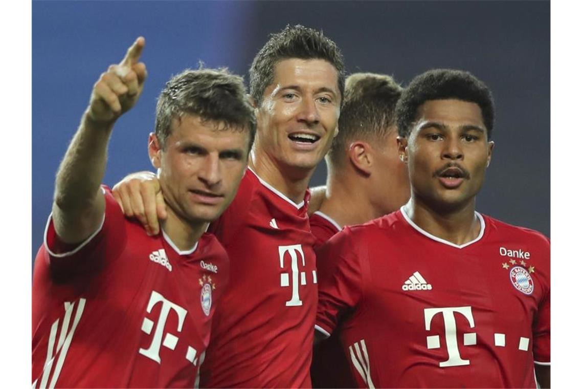 Im Finale der Champions League treten die Bayern gegen den 400-Millionen-Sturm von Paris Saint-Germain an. Foto: Miguel A. Lopes/pool EPA via AP/dpa