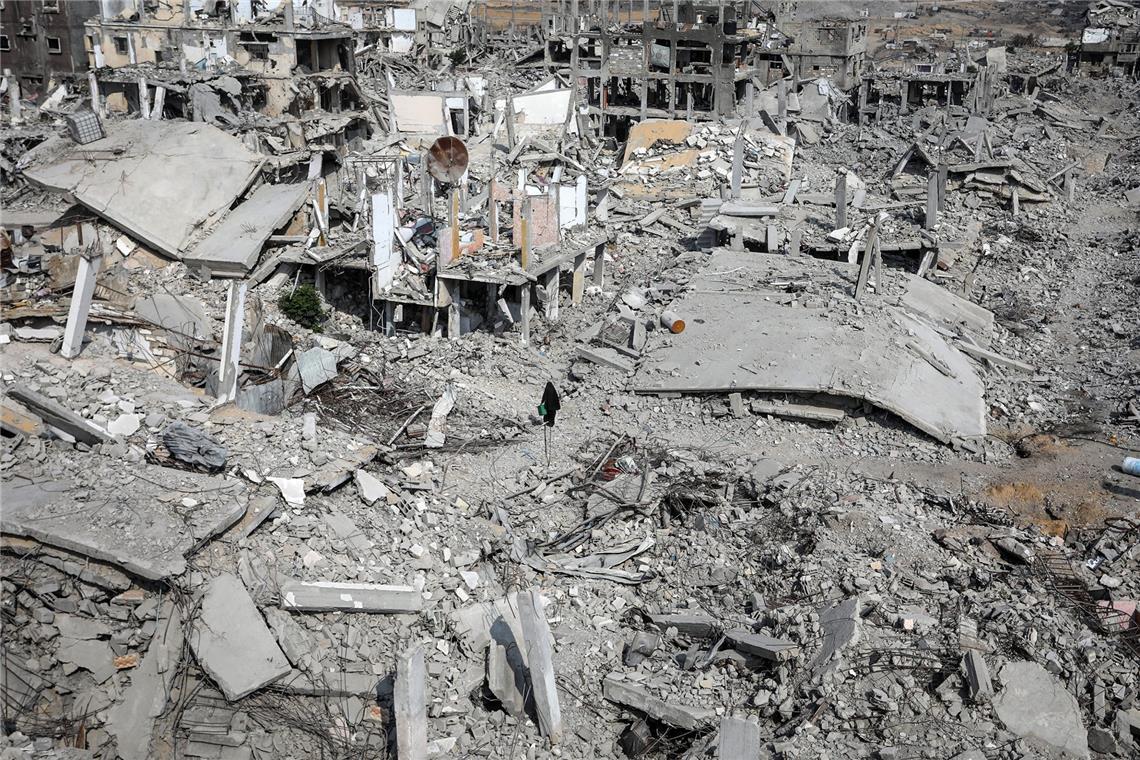 Im großflächig zerstörten Gazastreifen sind  während eines Unwetters fünf Menschen durch ein einstürzendes Gebäude getötet worden (Archivfoto).