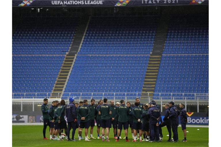 Im Halbfinale der Nations League trifft Italien in Mailand auf Spanien. Foto: Antonio Calanni/AP/dpa