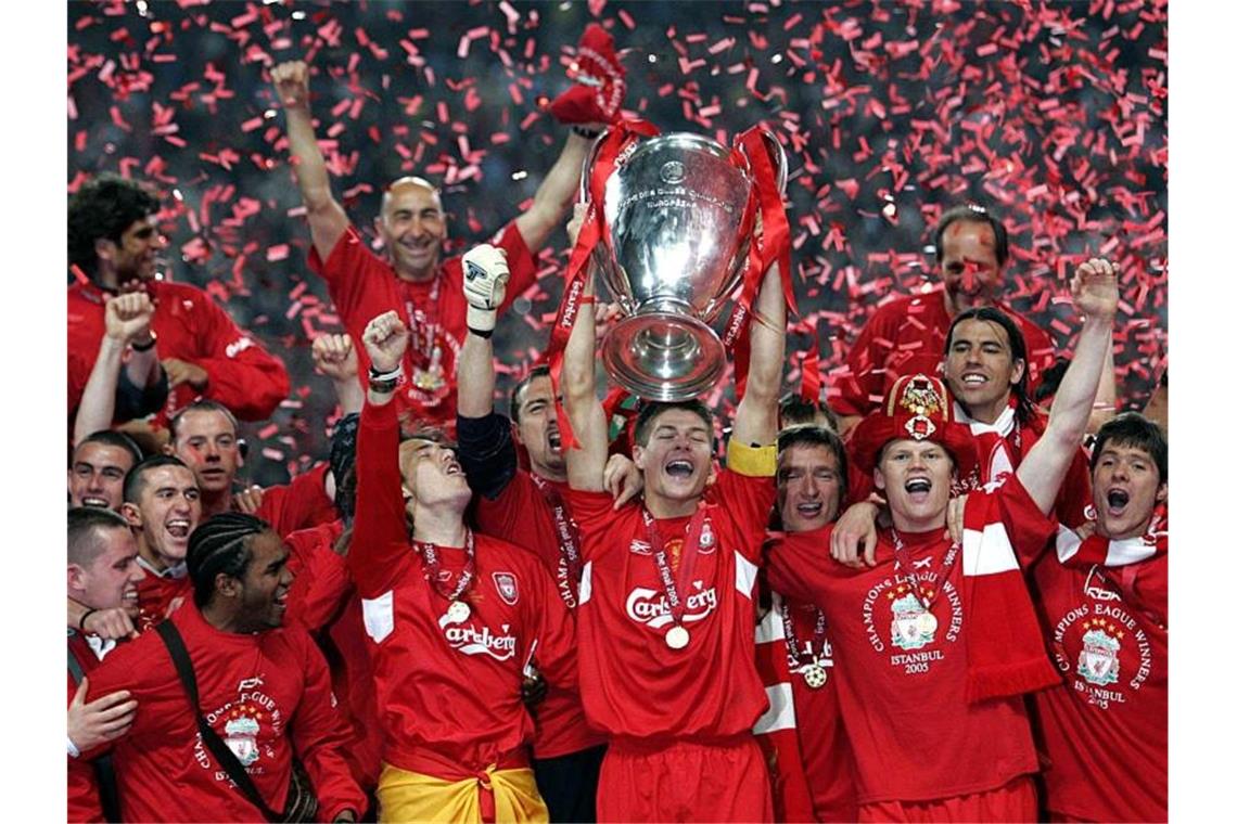 Im Jahr 2005 gewann der FC Liverpool zuletzt den Königsklassen-Pott. Foto: epa Daniel Del Zennaro/epa