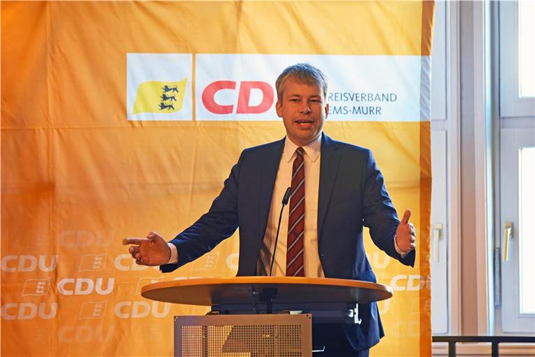Im Jahr 2020 hält Steffen Bilger die Festrede bei der Dreikönigsbegegnung der Backnanger CDU. Archivfoto: Tobias Sellmaier