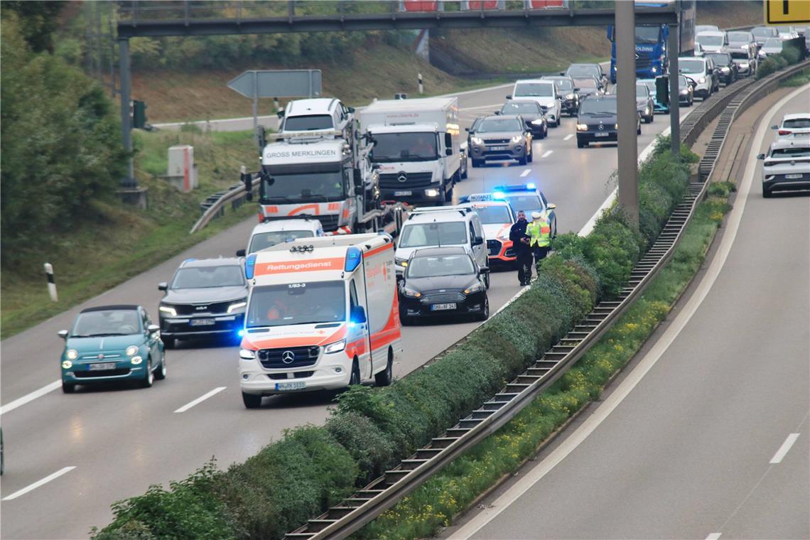 Im morgendlichen Verkehr auf der B14 gab es am Dienstag stockenden Verkehr. Foto: Kevin Lermer/7aktuell.de