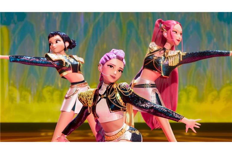 Im Netflix-Hit "KPop Demon Hunters" geht es um die Band Huntrix - hier von links nach rechts: Zoey, Rumi und Mira.