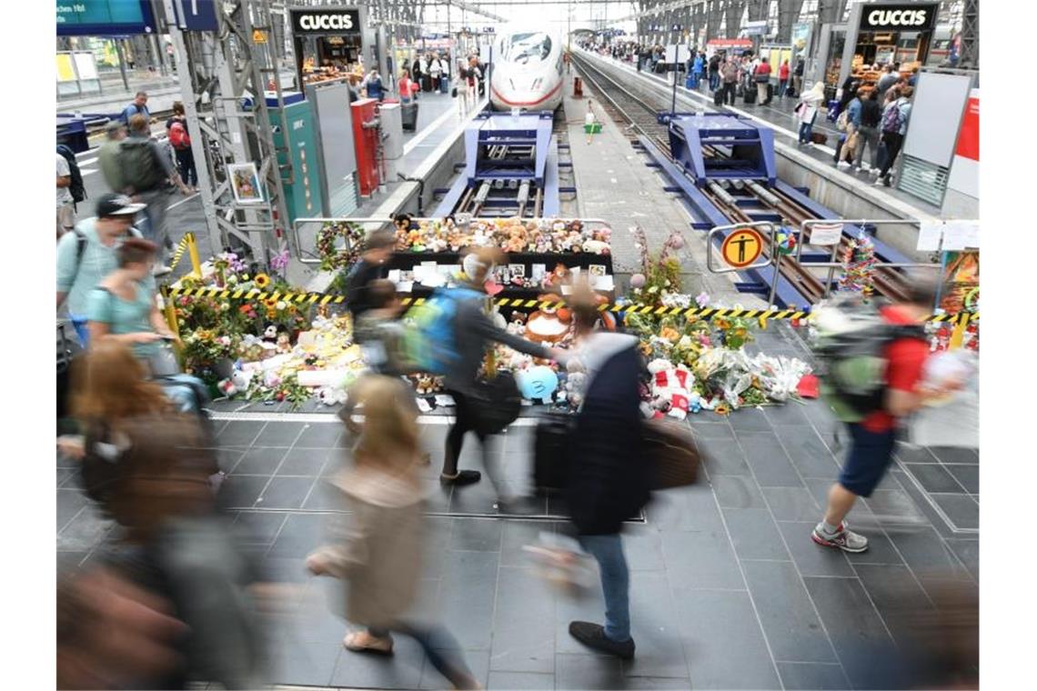 Gleisattacken-Täter muss dauerhaft in die Psychiatrie Im Prozess um die tödliche Gleisattacke am Frankfurter Hauptbahnhof wird das Urteil erwartet. Foto: Arne Dedert/dpa