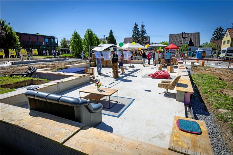 Im Rahmen des Baustellenfests konnten Interessierte einen Eindruck von dem Bauprojekt gewinnen. Foto: Alexander Becher