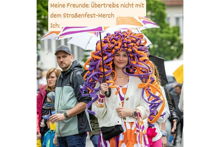 Im Rahmen unserer Meme-Aktion kann man auch eigene Fotos verwenden und diese straßenfestbezogen umwidmen, wie wir es hier getan haben. Originalfoto: Alexander Becher