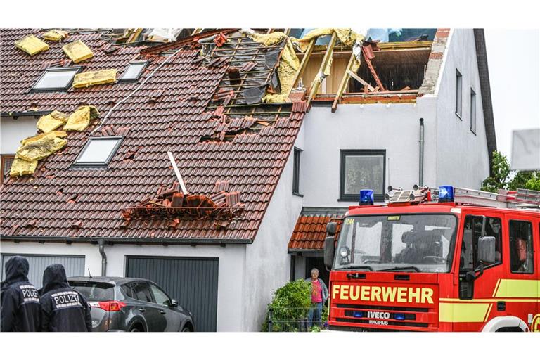 Im Raum Ulm hat das Unwetter dennoch starke Schäden angerichtet. (