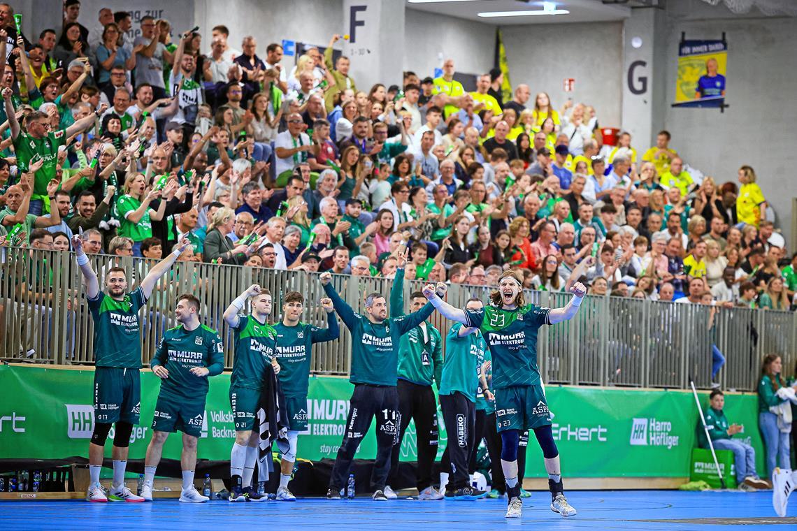 Für den HC Oppenweiler/Backnang soll nach der Gala die Krönung folgen Im Rückspiel gegen Rostock sind die HCOB-Handballer obenauf gewesen. Das soll auch gegen Hildesheim so sein. Foto: Alexander Becher