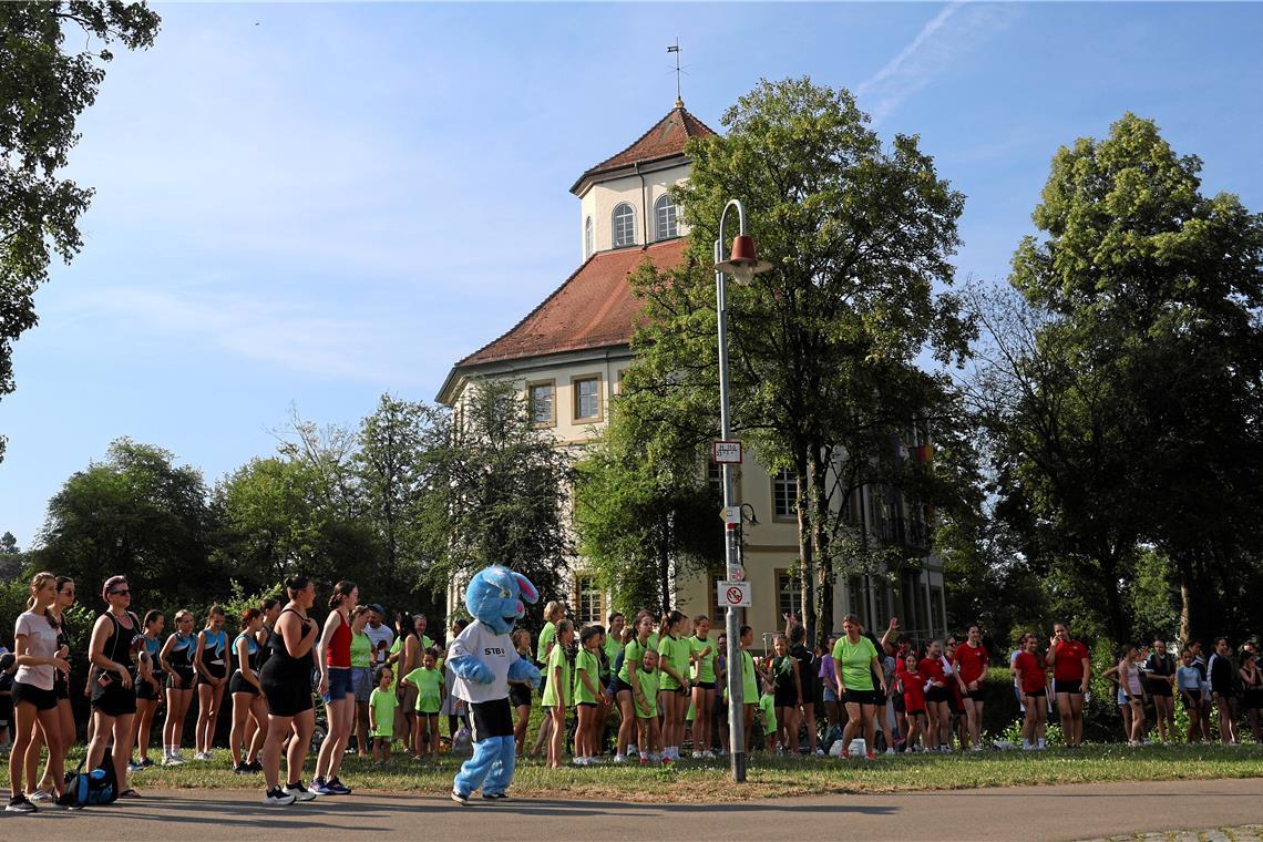 Im Schlossgarten in Oppenweiler ist aufgrund des Turn-Events des Turnverbands Rems-Murr ausnahmsweise richtig viel los. Foto: Alexander Hornauer