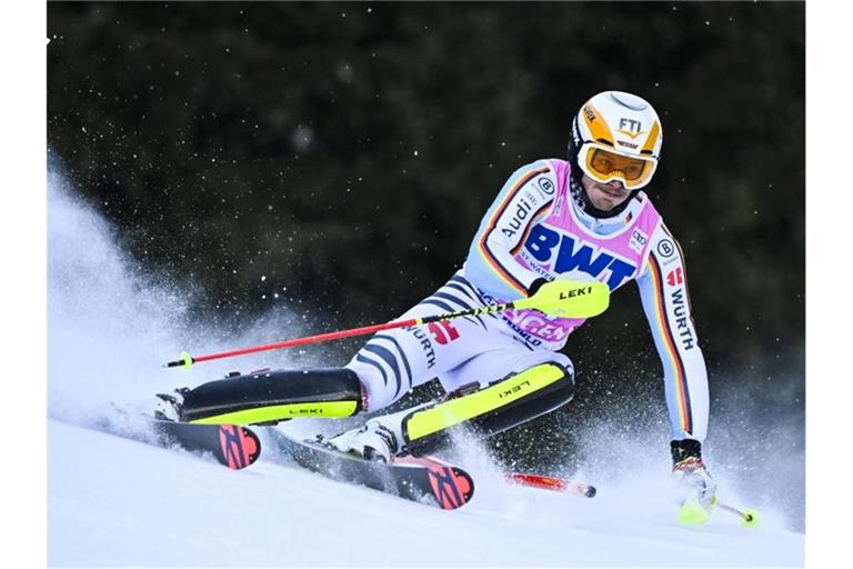 Im Slalom ist Linus Straßer größter deutscher Hoffnungsträger. Foto: Jean-Christophe Bott/KEYSTONE/dpa