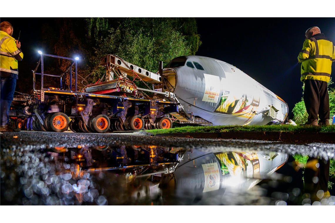 Bundeswehr-Airbus im Serengeti-Park angekommen Bundeswehr-Airbus im Serengeti-Park angekommen