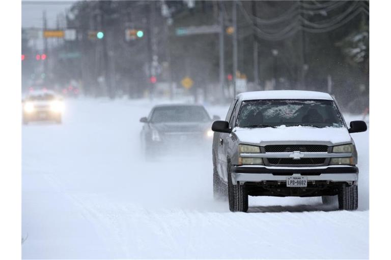 Im südlichen US-Bundesstaat Texas herrscht ungewöhnlich kaltes Winterwetter. Foto: David J. Phillip/AP/dpa
