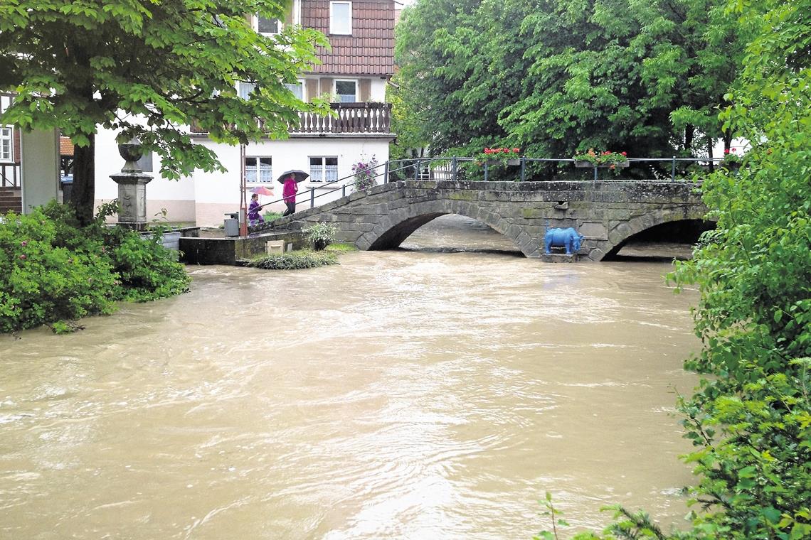 Neue Starkregengefahrenkarte fürs Weissacher Tal Im Täle wird nun ein weiterer Schritt in Sachen Hochwasserschutz gemacht. Archivfoto: Edgar Layher