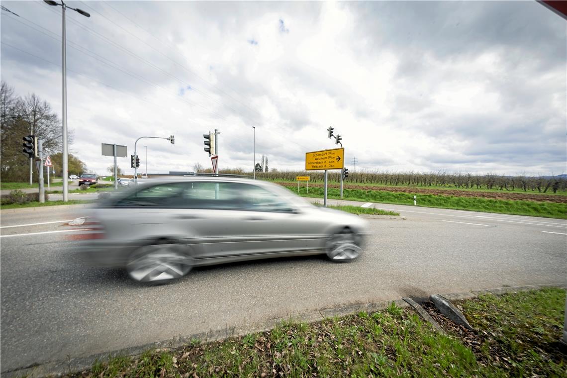 Vier Unfallschwerpunkte in Backnang Im Vorjahr hat es an der Kreuzung Heinrich-Hertz-Straße/Weissacher Straße achtmal gescheppert. Foto: Alexander Becher