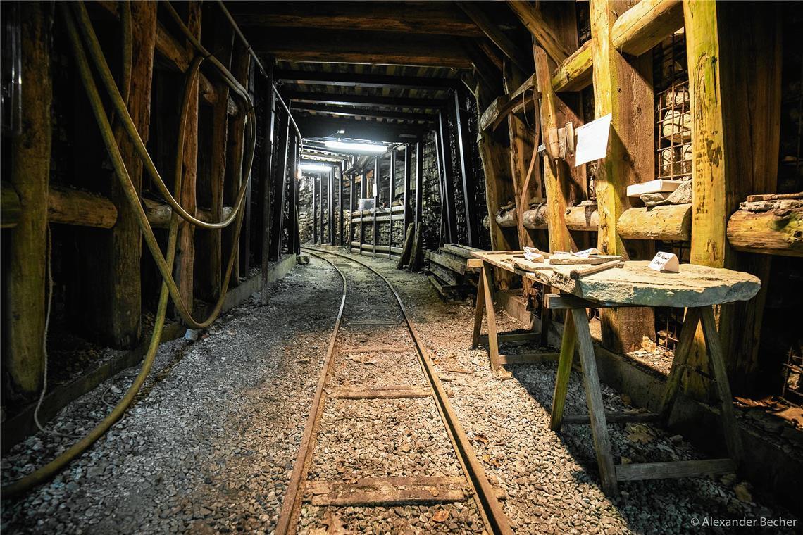 Im Wetzsteinstollen in alte Zeiten eintauchen. (Foto: Alexander Becher)