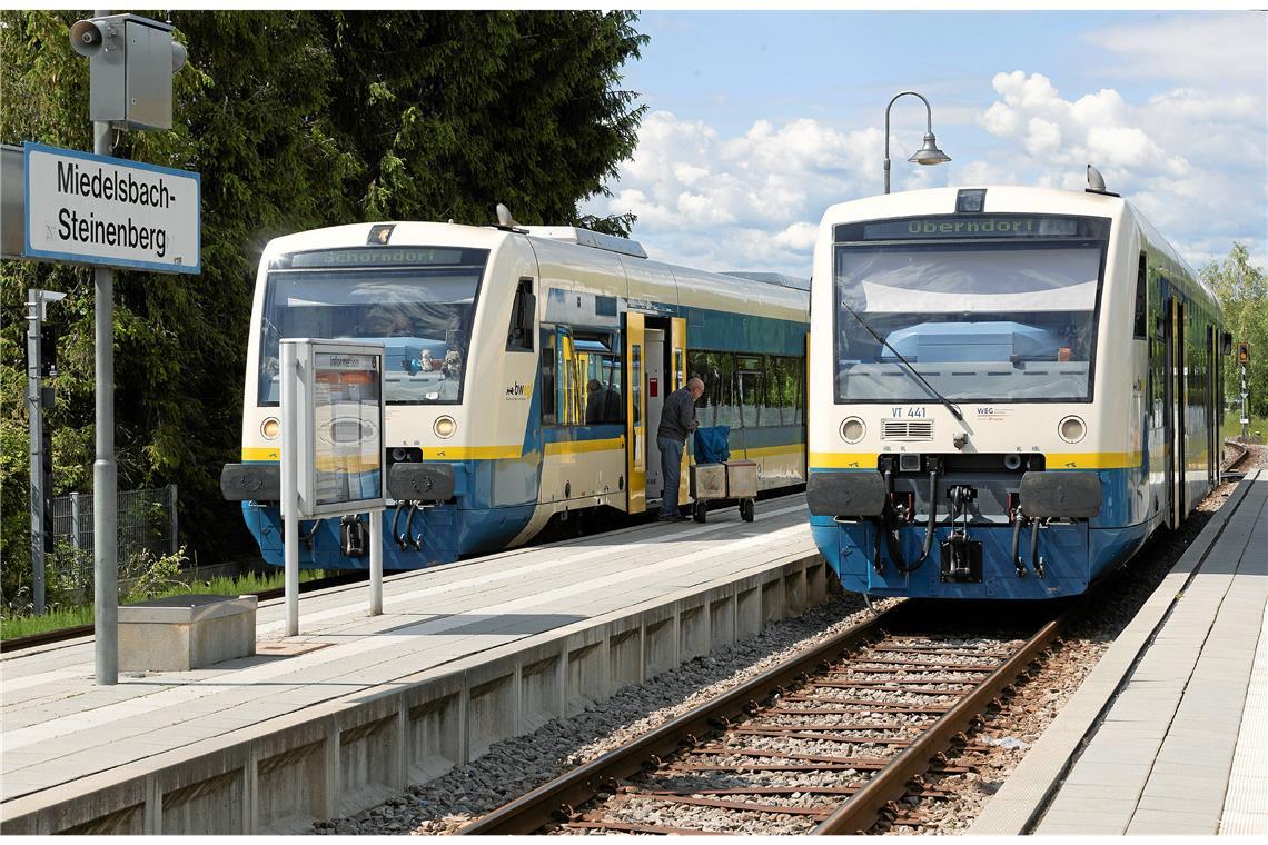 Neue Züge für die Wieslauftalbahn Im Wieslauftal sollen zukünftig neue Züge im Einsatz sein. Foto: Jörg Fiedler