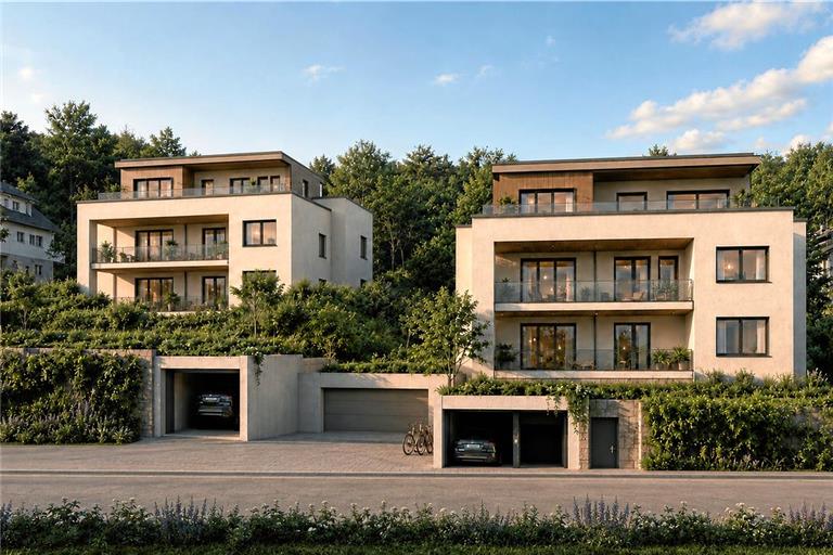 Im Wohnquartier Lauter sind vor allem Zwei- bis 2,5-Zimmer-Wohnungen vorgesehen mit Tiefgarage im Erdgeschoss. Visualisierung: MM Projektbau