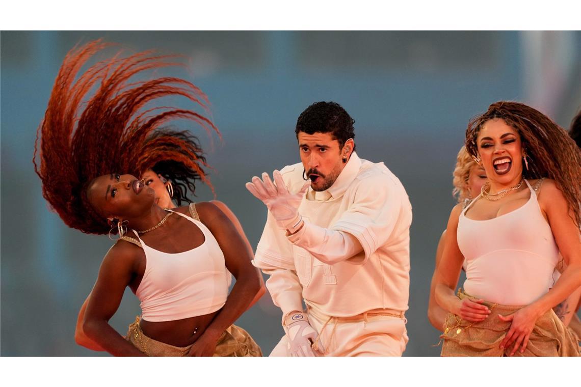 Impressionen von der Halbzeitshow beim Super Bowl 60.