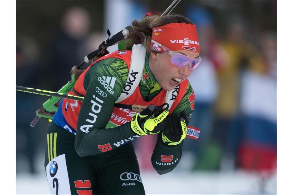 In Antholz gefordert: Laura Dahlmeier. Foto: Sven Hoppe