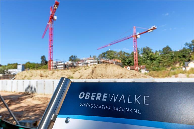 In Backnang entstehen auf der Oberen Walke derzeit 450 neue Wohnungen. Die Dibag Industriebau setzt dabei unter anderem auf ein neues Mobilitätskonzept. Foto: Alexander Becher