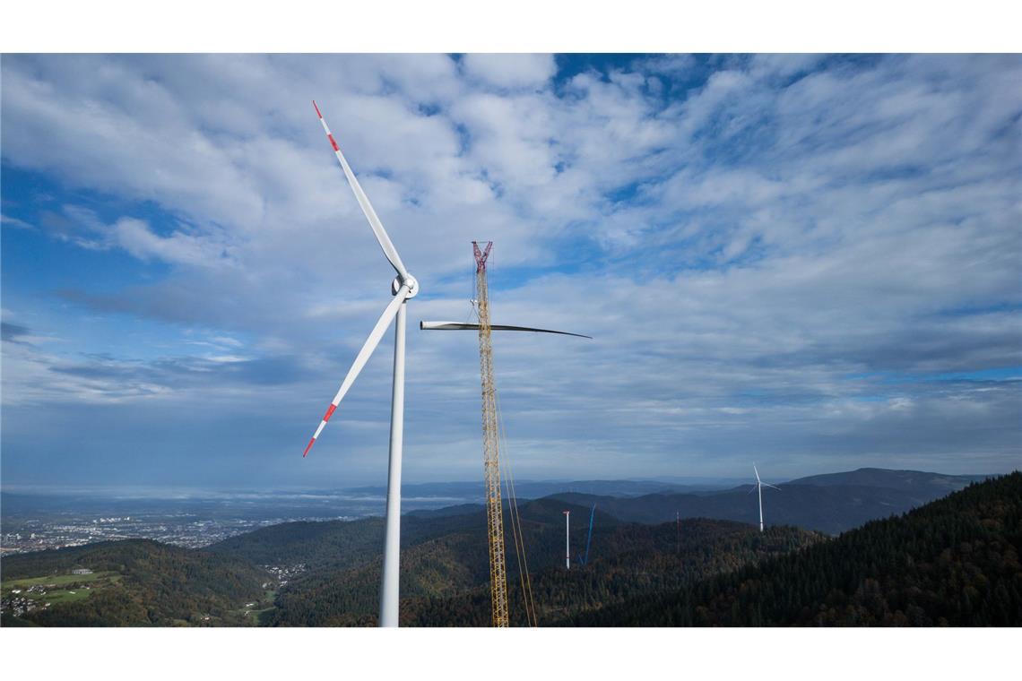 Starker Dezember - Doch mehr Windräder im Südwesten gebaut In Baden-Württemberg sind im vergangenen Jahr mehr Windkraftanlagen gebaut worden als bisher gedacht