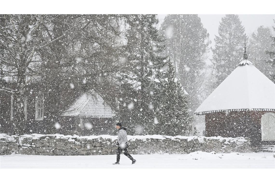 In Bayern schneit es - und in Finnland auch. In dem Städtchen Keuruu herrscht tiefster Winter.