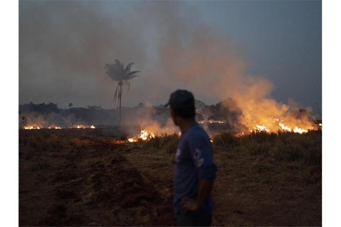 Bolsonaro will angeblich hart gegen Brandstifter vorgehen In Brasilien wüten derzeit die schwersten Waldbrände seit Jahren. Foto: Leo Correa/AP
