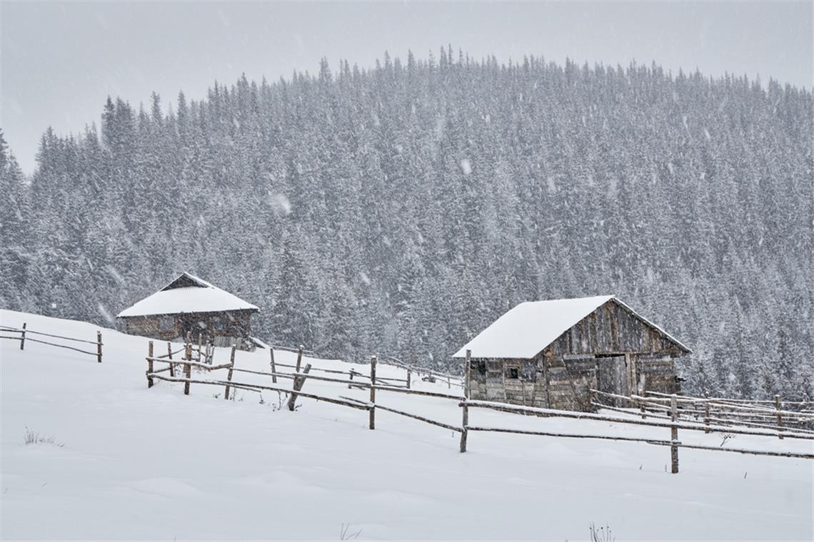 In den Alpen ist heute mit Schneefall zu rechnen.