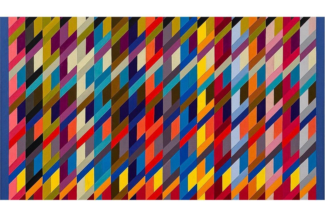 Mit Anton Stankowskis wehenden Farbfahnen ins Kunst-Glück In der Galerie Schlichtenmaier: Anton Stankowski, Farbkoordinate, 1984 (Ausschnitt)