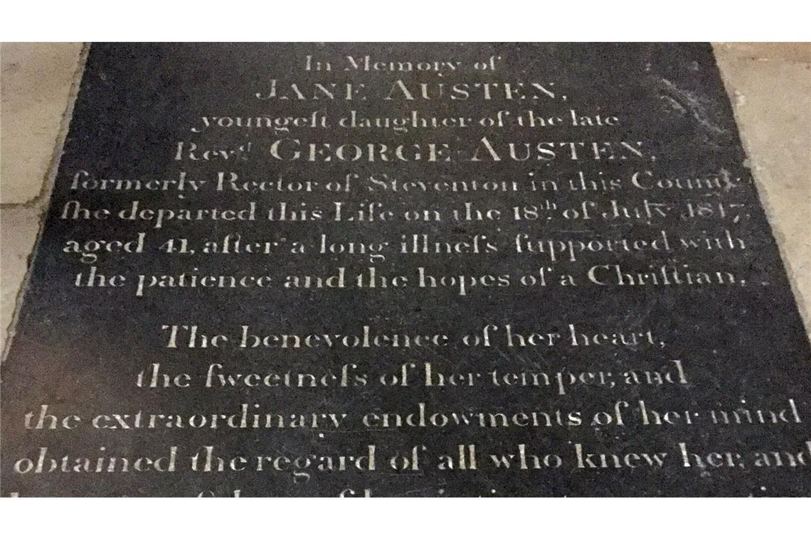 In der Kathedrale von Winchester erinnert ein Grabstein an Jane Austen. (Archivbild)