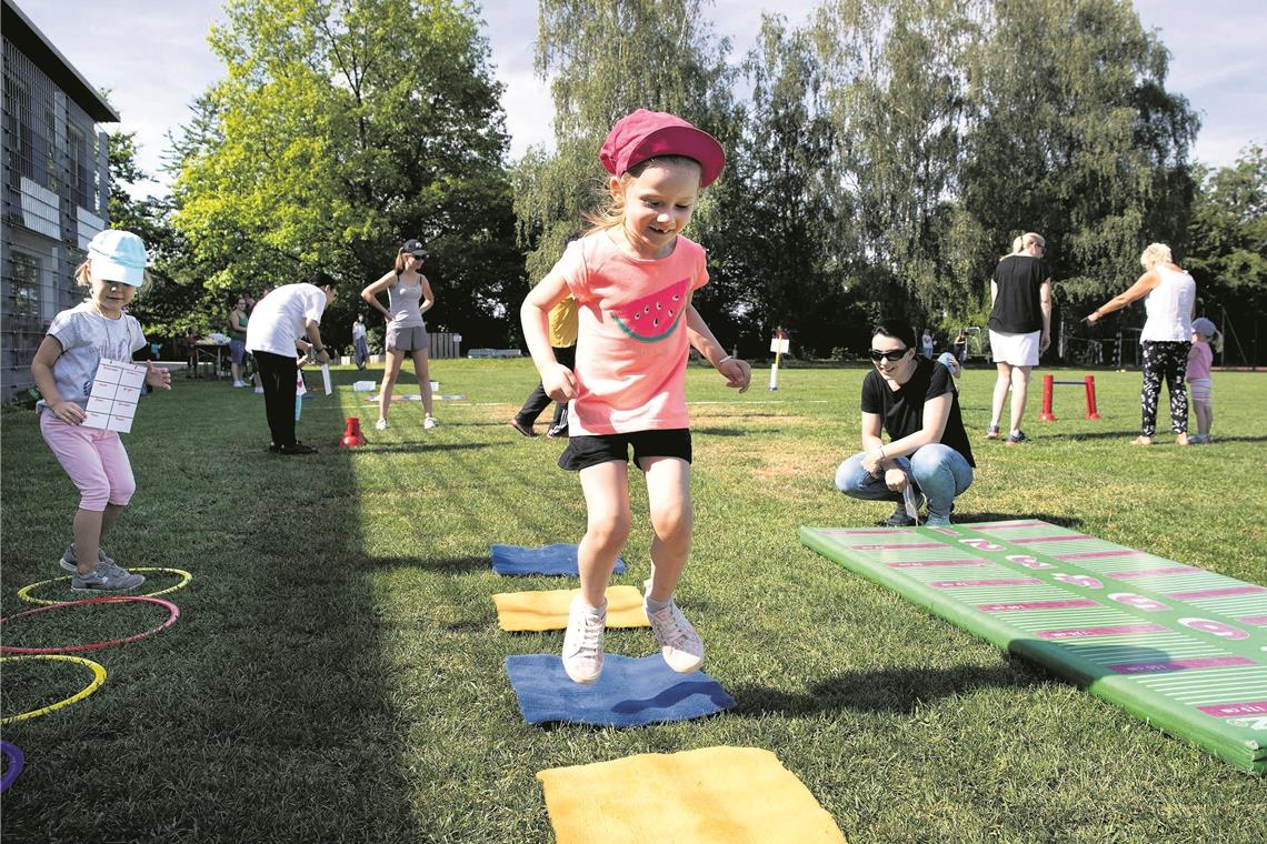 In der neuen Sportkita Plaisir steht Bewegung an erster Stelle, so wie hier beim großen Sportfest auf dem Hagenbach. Foto: J. Fiedler