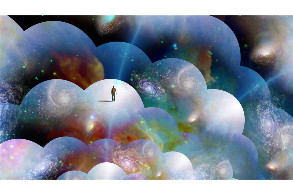 Multiversum: Gibt es mehr als nur ein Universum? In der Physik wird kontrovers diskutiert, ob unsere Welt ein Teil eines Multiversums ist. Demnach könnte es parallel existierende, verschiedene Welten geben, die gemeinsam beim Urknall entstanden sind.
