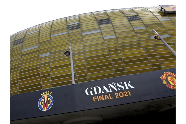 In der „Polsat Plus Arena“ in Danzig findet das Endspiel zwischen United und Villarreal statt. Foto: Michael Sohn/AP/dpa