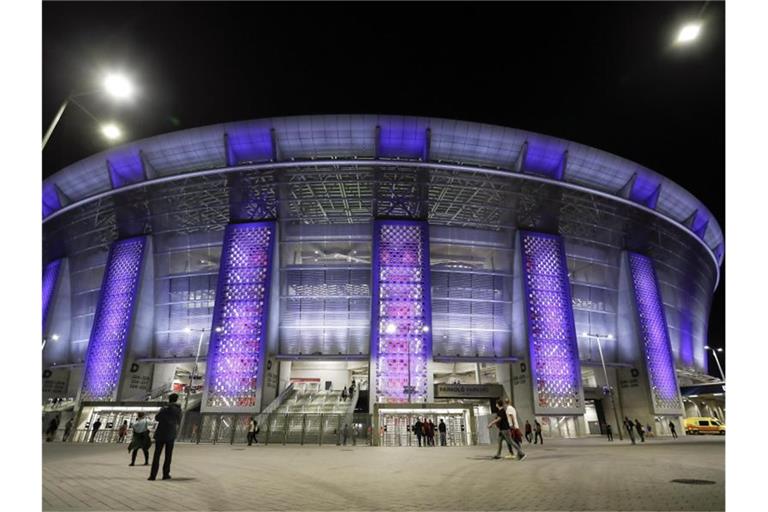 In der Puskas-Arena treffen in der Champions League RB Leipzig und der FC Liverpool aufeinander. Foto: Laszlo Balogh/AP/dpa
