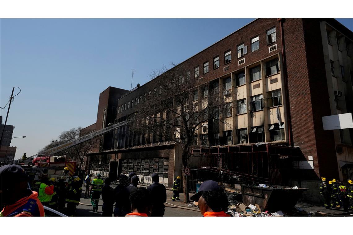 In diesem Gebäude in Johannesburg starben bei einem Großbrand vor rund fünf Monaten 76 Menschen.