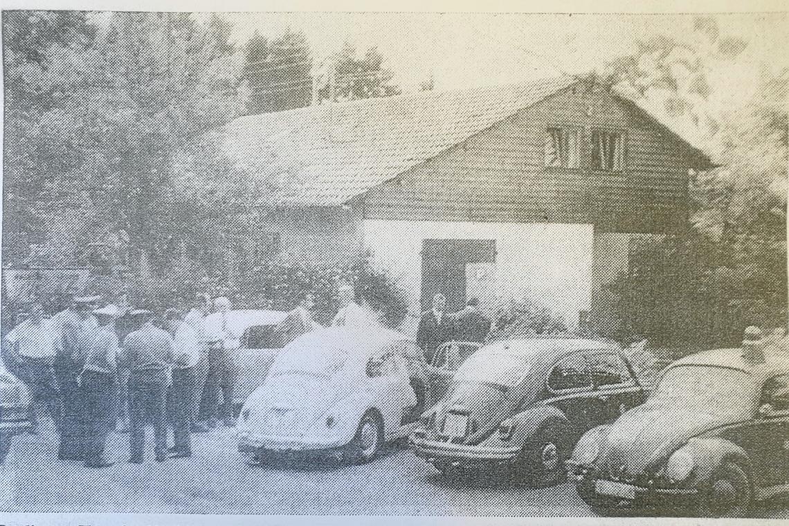 Gastwirtin in Althütte erstochen In diesem Wohnhaus in Althütte ereignete sich der Mord an der Gastwirtin. Archivfoto von 1970