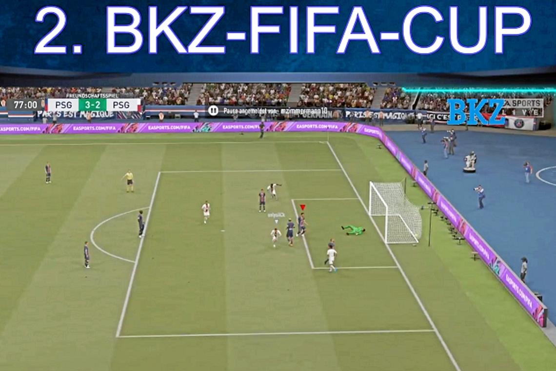 TSG gibt 3:1-Führung aus der Hand In dieser Szene erzielt Holger Linke vom TSV Bad Rietenau im Online-Spiel auf der Playstation gegen Marvin Zimmermann von der TSG Backnang den 3:3-Ausgleich. Screenshot: BKZ-Twitchkanal