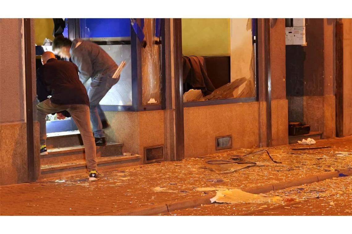 In einem Café im Mannheimer Stadtteil Neckarstadt hatte es eine Explosion gegeben.