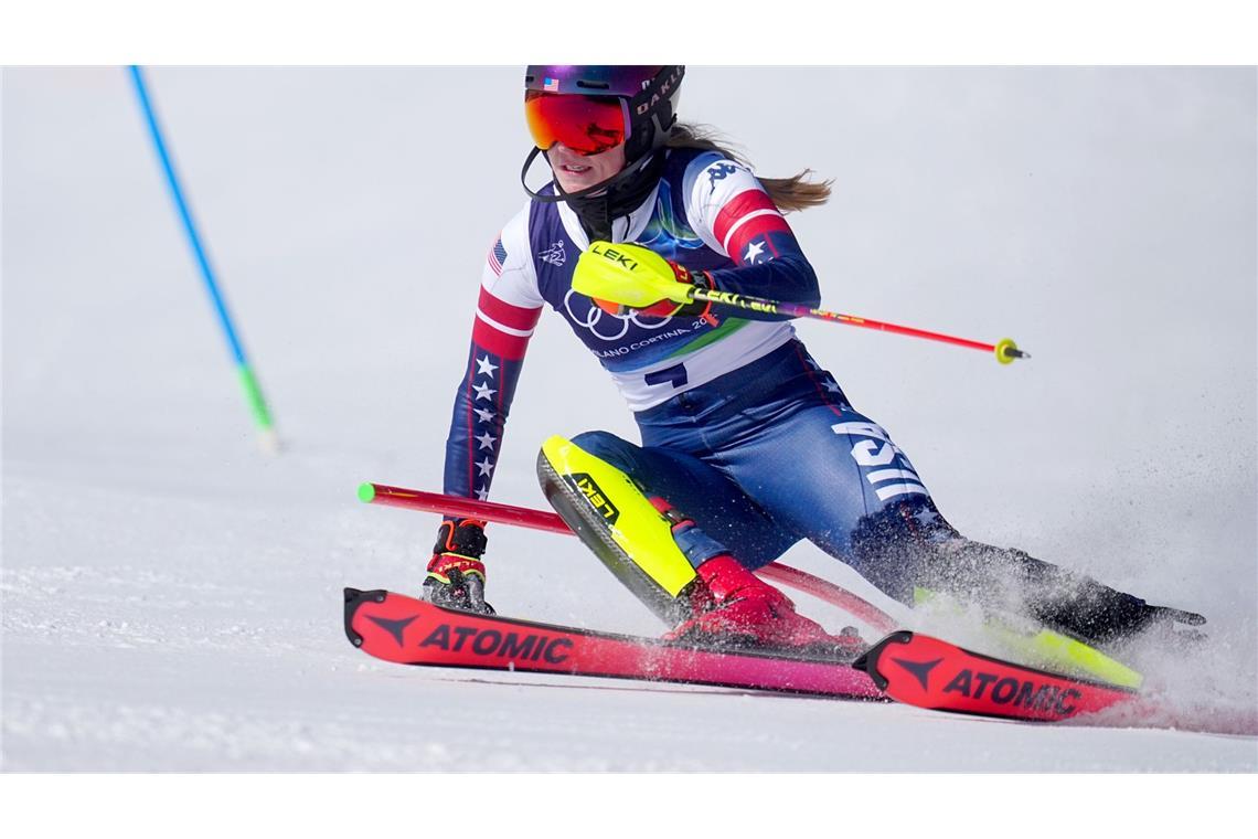 In Führung: Die amerikanische Slalom-Königin Mikaela Shiffrin.