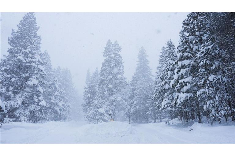 In Kalifornien ist viel Schnee gefallen.