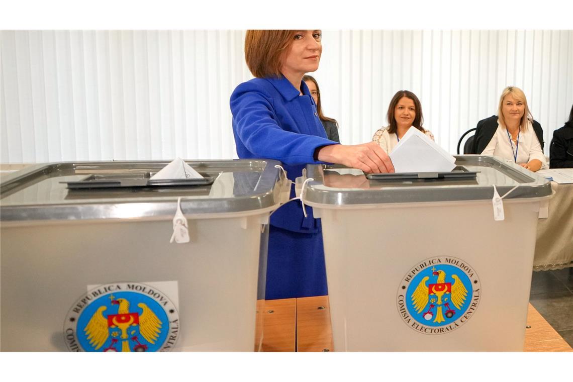 In Moldau warnt die prowestliche Präsidentin Maia Sandu vor russischer Einflussnahme auf die Parlamentswahl.