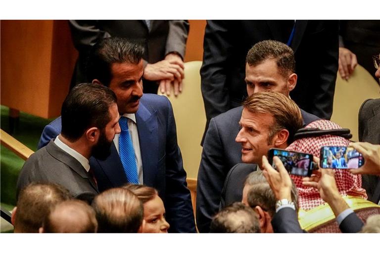 In New York im Mittelpunkt: Frankreichs Präsident Macron