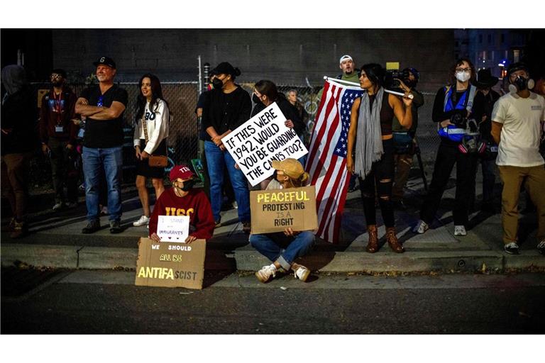 In Portland gibt es Proteste vor einer Einrichtung der Einwanderungsbehörde ICE. (Archivbild)