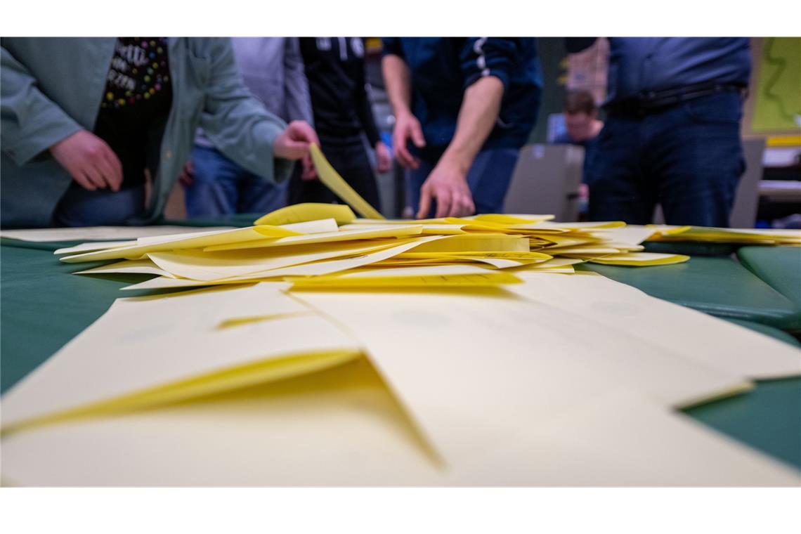 In Schönaich musste alles noch einmal ausgezählt werden.