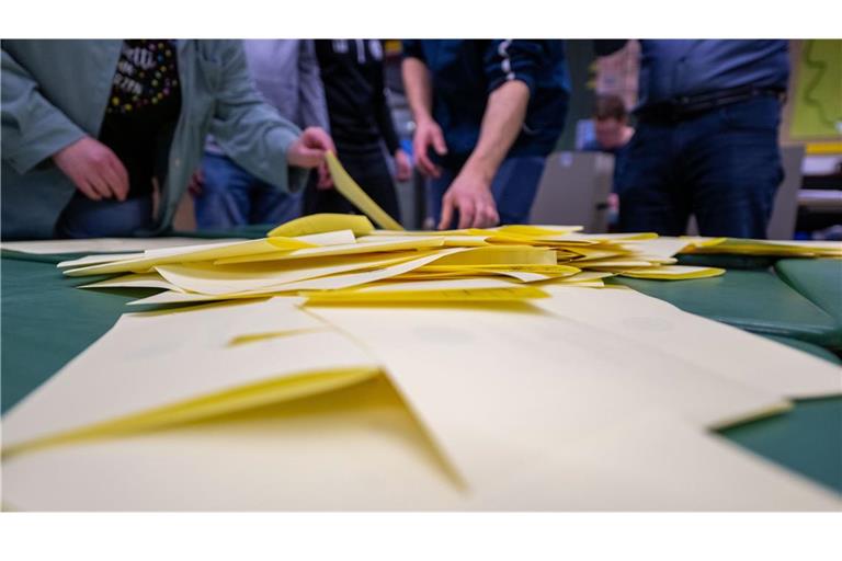 In Schönaich musste alles noch einmal ausgezählt werden.