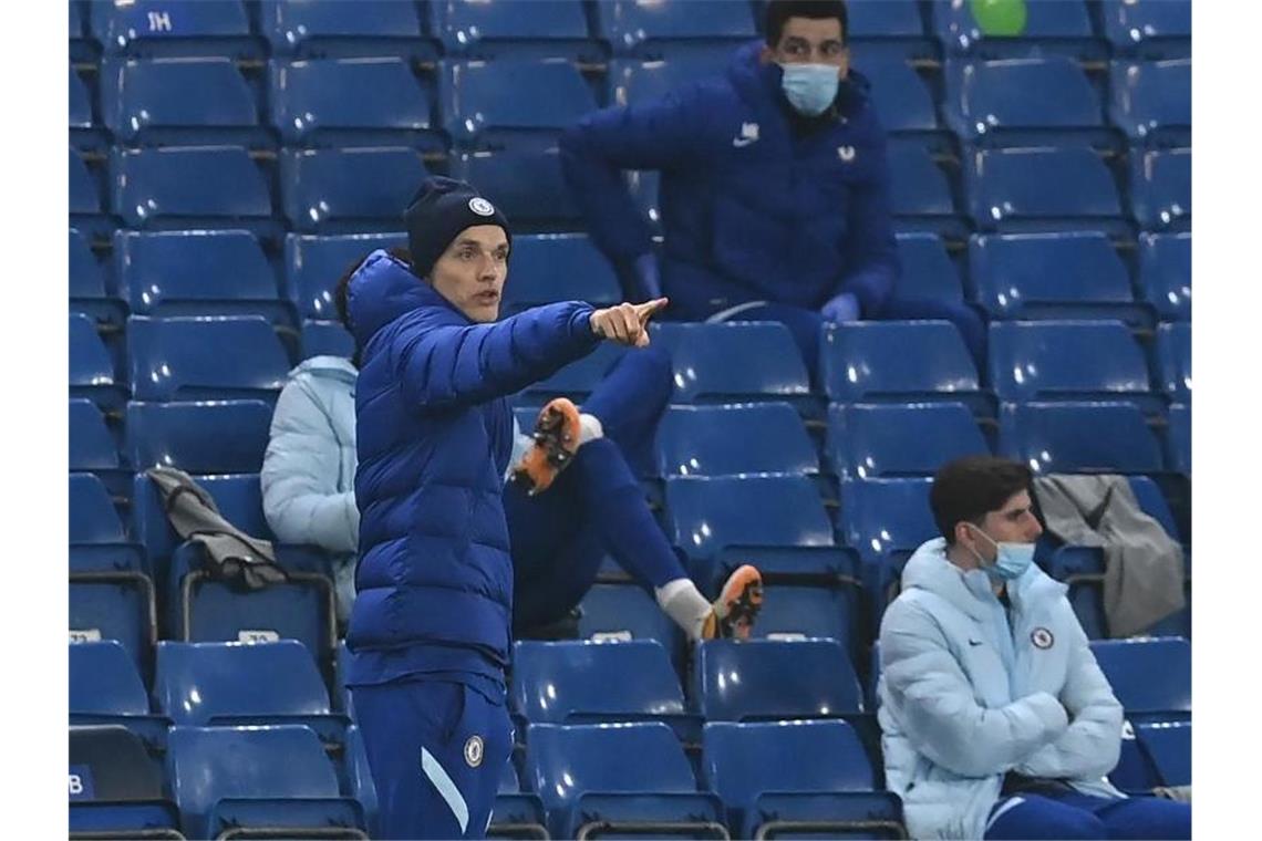 In seinem ersten Spiel als Chelsea-Coach kam Thomas Tuchel zu einem 0:0 gegen die Wolverhampton Wanderers. Foto: Neil Hall/PA Wire/dpa