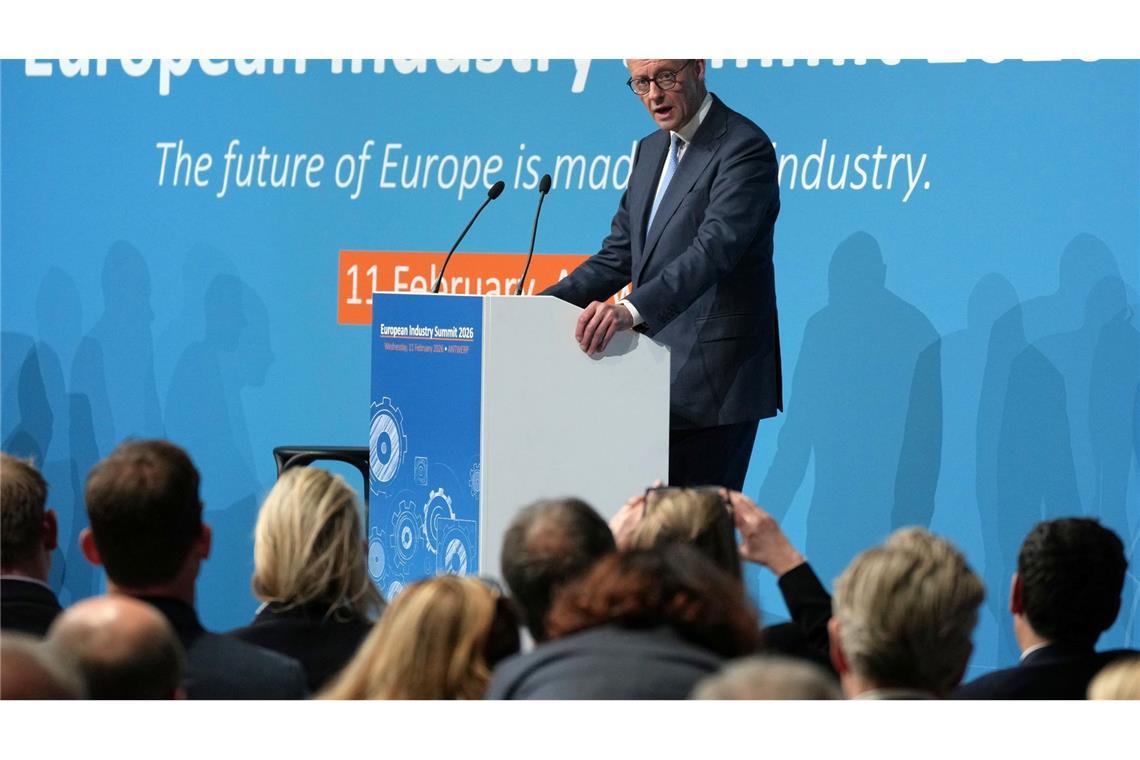 In seiner Rede grenzte sich Merz bewusst von Macron ab.