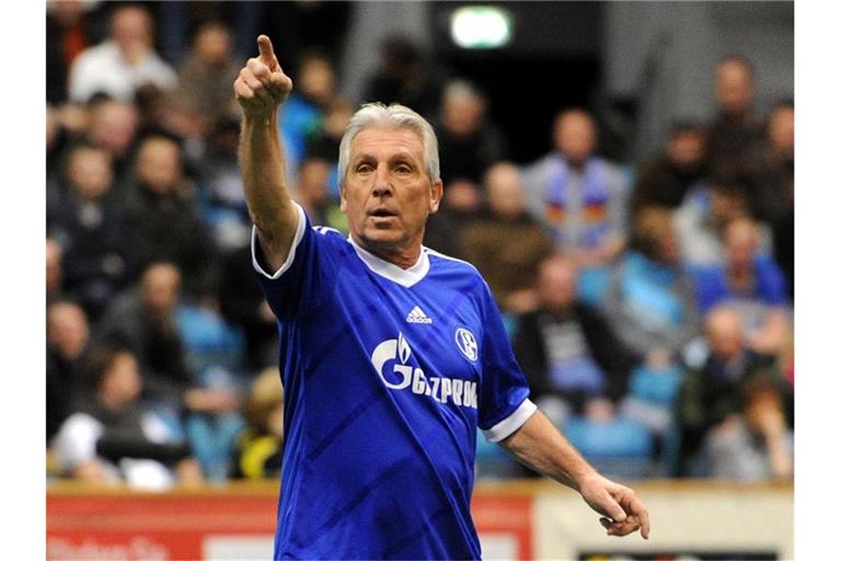 In Sorge um Königsblau: Schalke-Idol Klaus Fischer. Foto: Thomas Eisenhuth/dpa-Zentralbild/dpa