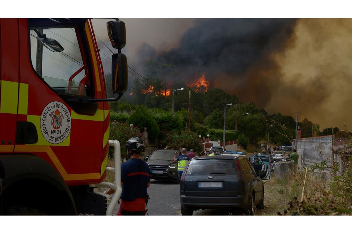 Zahlreiche Waldbrände im Süden Europas - mehrere Todesopfer In Spanien gebe es derzeit insgesamt 14 größere aktive Feuer, sagte die Ministerin für Ökologischen Wandel, Sara Aagesen.