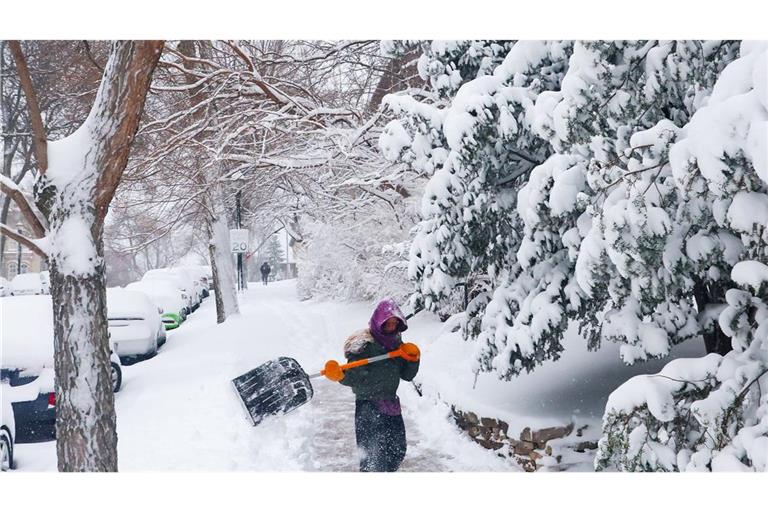 In Teilen der nördlichen USA fiel viel Schnee.